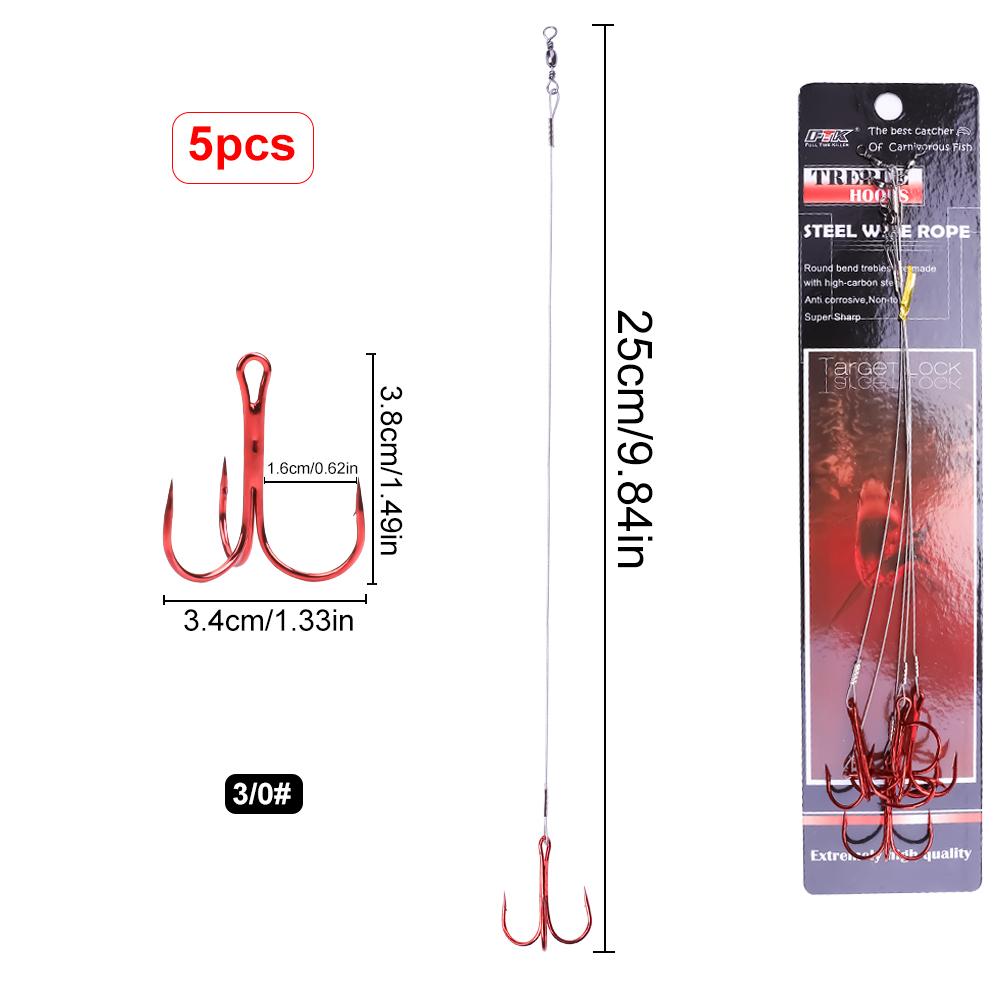 5/10pcs 15/20/25cm Anti-bite Steel Wire Leader Leashes For Fishing 50LB With Swivel Fishing Lure Accessories Pike Bass