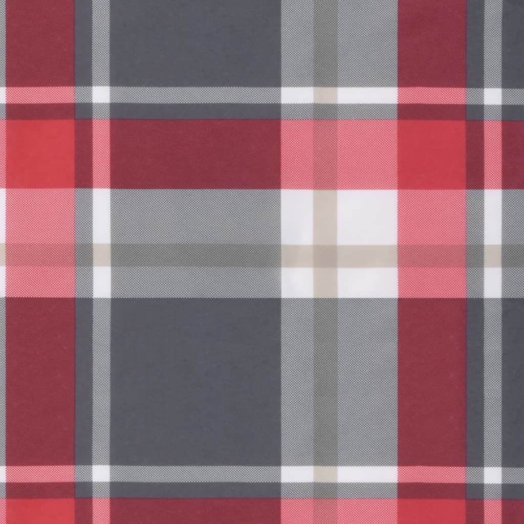 2 Piece Pallet Cushion Set Red Checkered Fabric