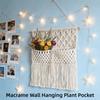 Cotton Rope Woven Flower Basket Woven Hanging Planter Wall Decoration Plant Pocket  Living Room