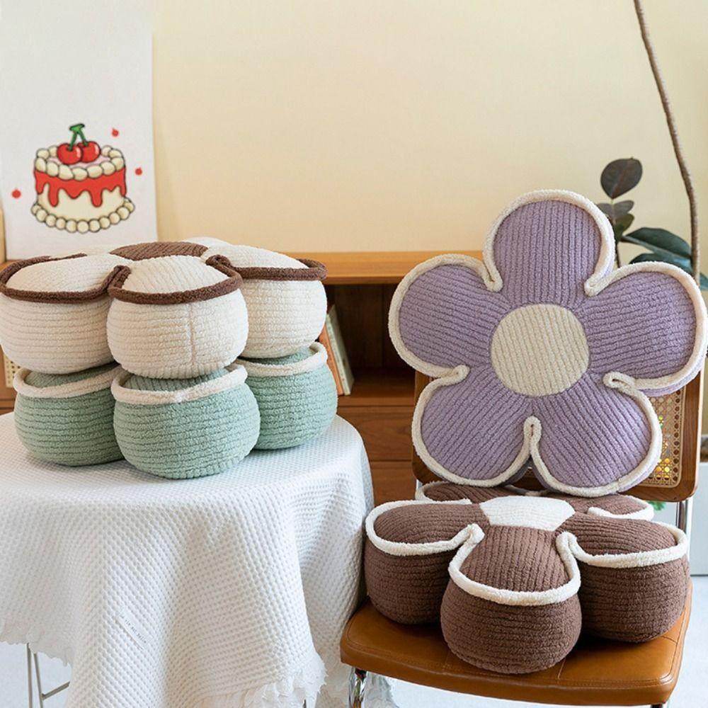 Soft Flower Pillow Flower Shaped Seat Cushion Multifunctional Sofa Decor Cushion Office