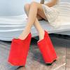 Fashion Suede Sexy 30cm Thick Bottom High Heels Shoes Woman Platform Pumps Zapatos Mujer Plus Size 35-46