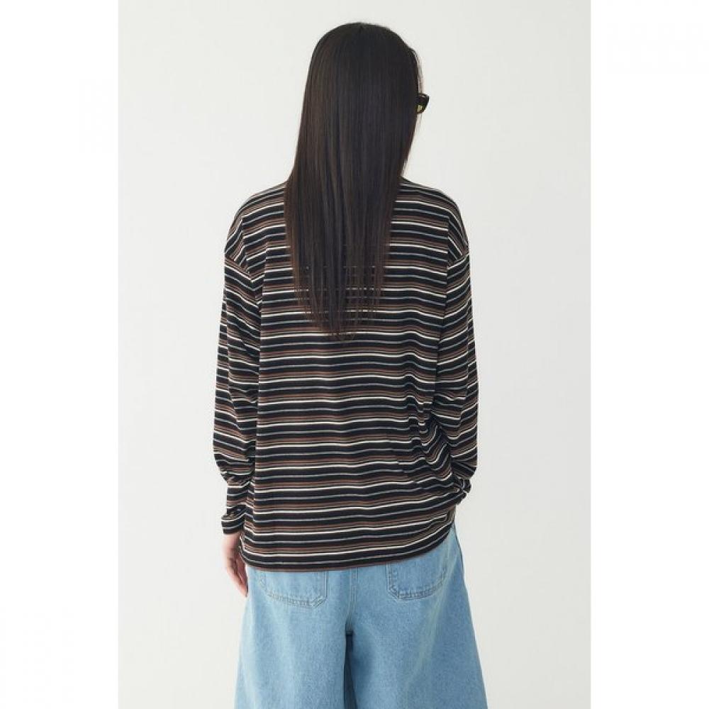 STUDIO TOMBOY Men S MulTi STripe Round Neck Long Sleeve T ShirT 9176322980ar
