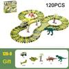 Dinosaur Themed Plastic Racing Track Set Bend Flexible Race Track with Electronic Car Educational Toys for Children