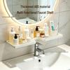 Wall-Mounted Punch-Free Vertical Storage Rack for Bathroom and Kitchen Faucets