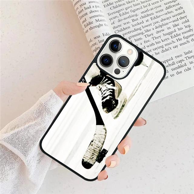 Hockey Stick and Puck Phone Case For For iPhone 17 Air 16 15 11 12 13 14 Pro Max Plus coque