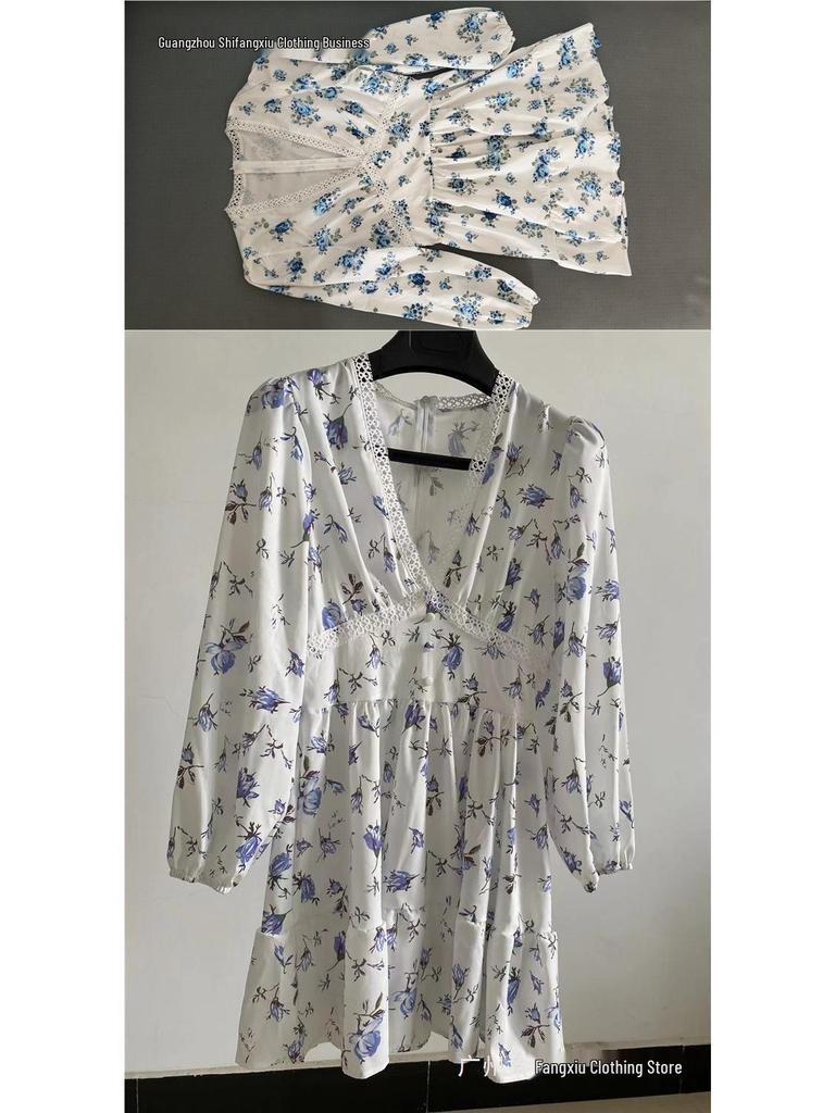 Short Lace Print Dress