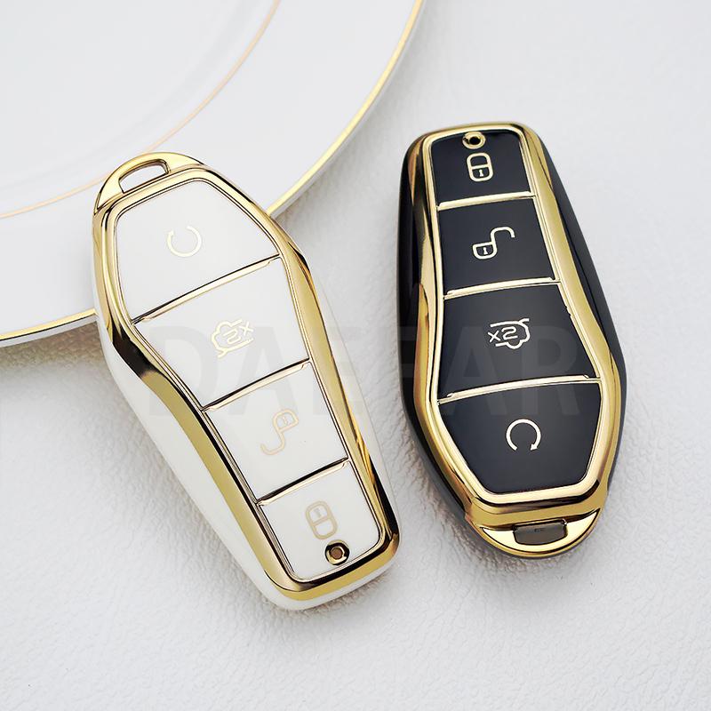 Soft TPU Car Key Case Shell Fob Holder For BYD Han Ev Tang Dm/Qin PLUS/Song Pro/MAX/Yuan Car Key Cover Accessories