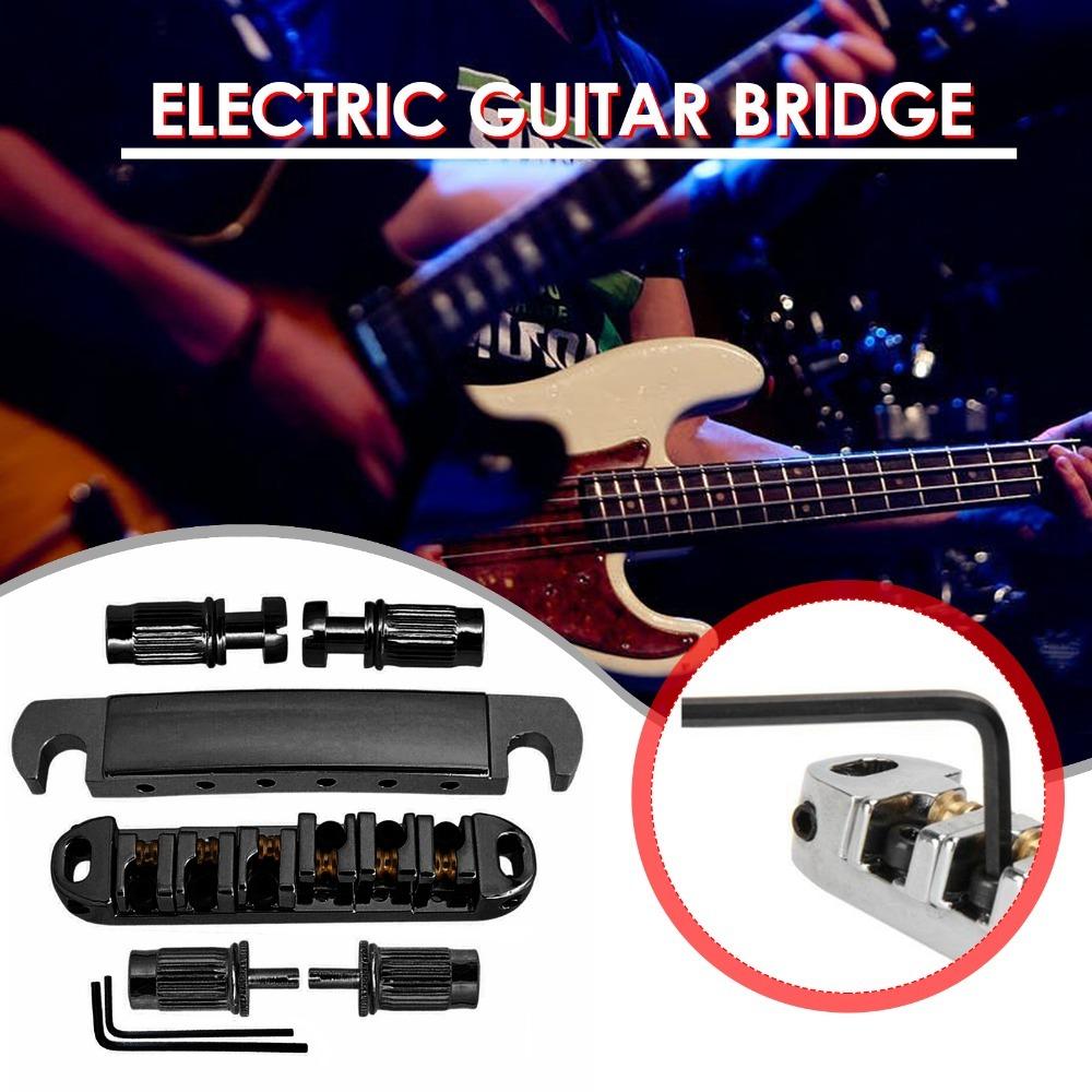 Silver/Black Roller Saddle Bridge Metal Electric Guitar Bridge  Guitar Repair чёрный