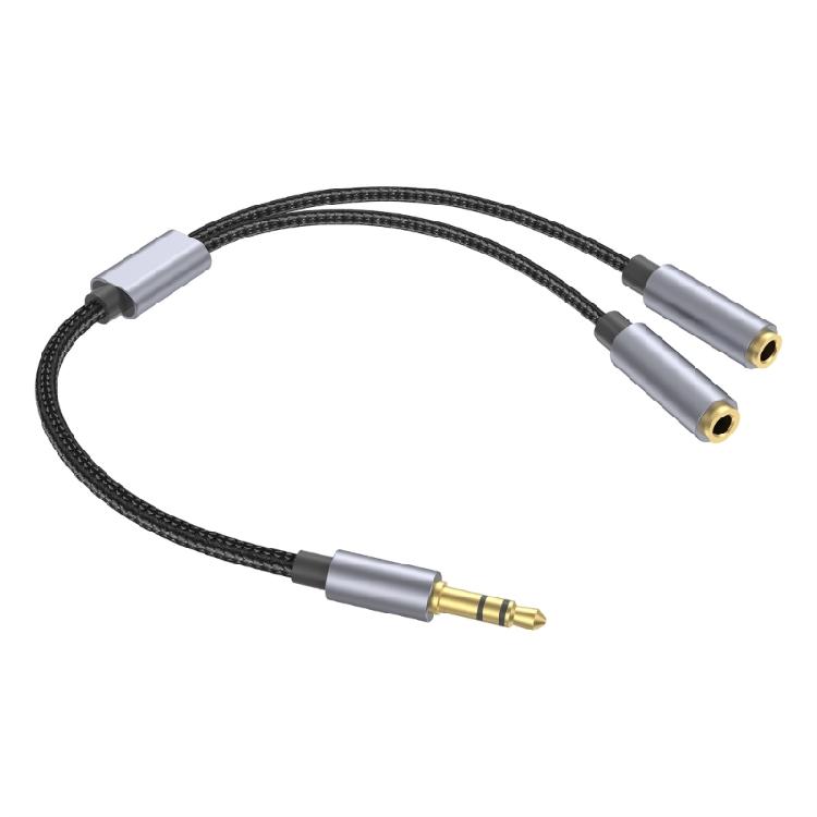 Headphone Cord for Computer 3.5mm Male To 2Port 3.5mm Female Headsets Splitters