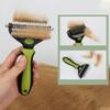 2-in-1 Professional Pet Cat Hair Remover Fur Knot Cutter Durable Stainless Pet Deshedding Brush Dogs Grooming Shedding Supplies