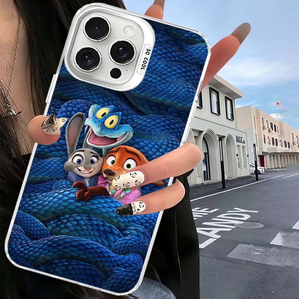 

Z-Зверополис 2 Аниме Фильм Для iPhone 15 14 13 Plus 17 16 12 11 Pro Max Матовый Цветной Серебряный Роскошный Чехол для Телефона iPhone 14