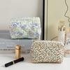 Floral Print Travel Portable Minimalist Large Capacity Soft Storage Makeup Bag