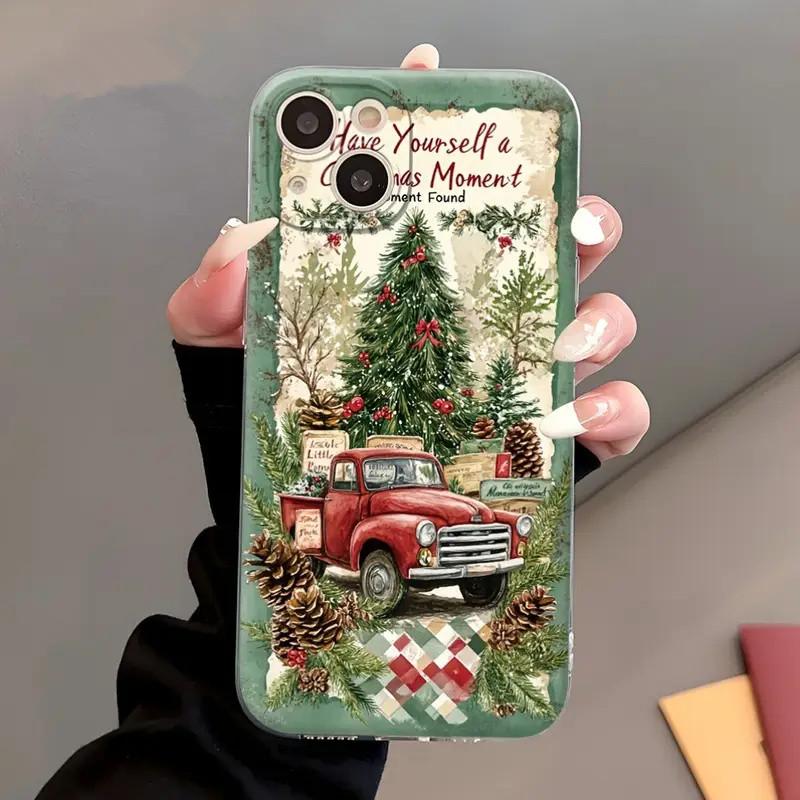 Christmas Santa Claus Vintage Art Clear Phone Case For iPhone 17 16 15 14 13 12 11 Pro Max 7 8 Plus 16E Shockproof Soft Cover