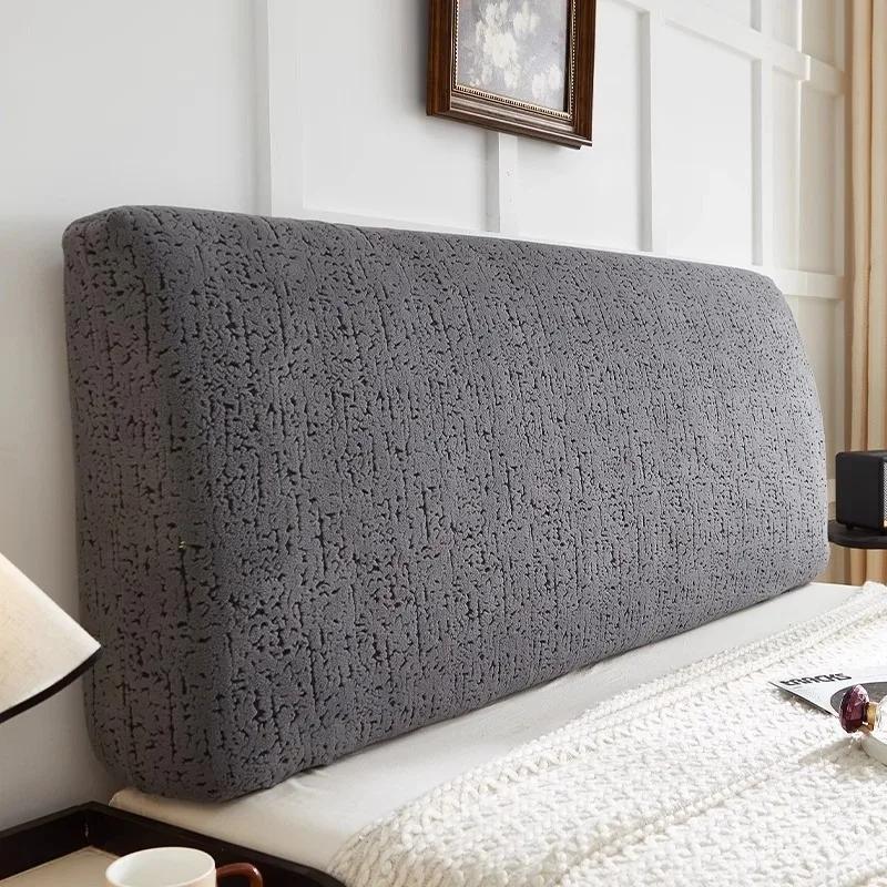 Comfort All-inclusive Bed Backrest Cover Jacquard Bed Headboard Cover Elastic Retro Style Bed Head Slipcover In Bedroom Decor