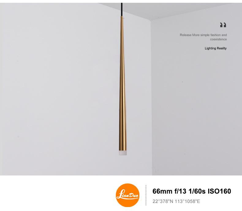 Nordische Minimalistische Hanglamp - Moderne Slaapkamer/Nachtkastlamp, Creatief Langwerpig Ontwerp, Enkele Lamp voor Restaurant of Bar Balie