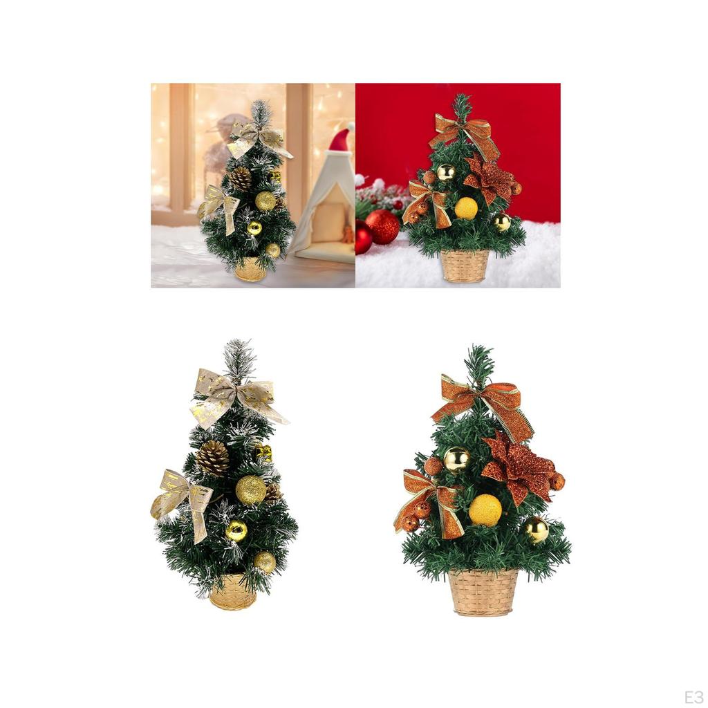 Artificial Xmas Tree for Tabletop Fireplace Kitchen Room Window