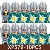 Medeltida Slottssoldat Figurer Byggklossar Militär Armé Riddare Romersk Krigare Infanteri Milis Orcher Tillbehör Klossar Leksaker