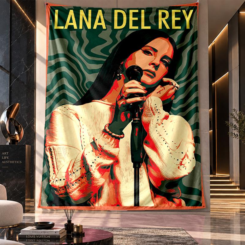 Wall Hanging Tapestry,Lana Del Rey Printed Fabric Backdrop For Dorm Room Party Decoration