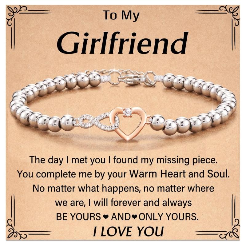 

Sturdy Alloy Infinities Heart Bracelet Designs for Women Seek Unique Elegant and Stylish Outfits Parties Supplies