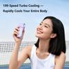 Lenovo 3000mAh 199 Speed Portable Handheld Fan with ICE Semiconductor Cooling 360° Turbo USB Rechargeable Mini Air Cooler