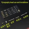 28-Piece Adjustable Temperature Soldering Iron Set with Pyrography Pen - 110V European Standard