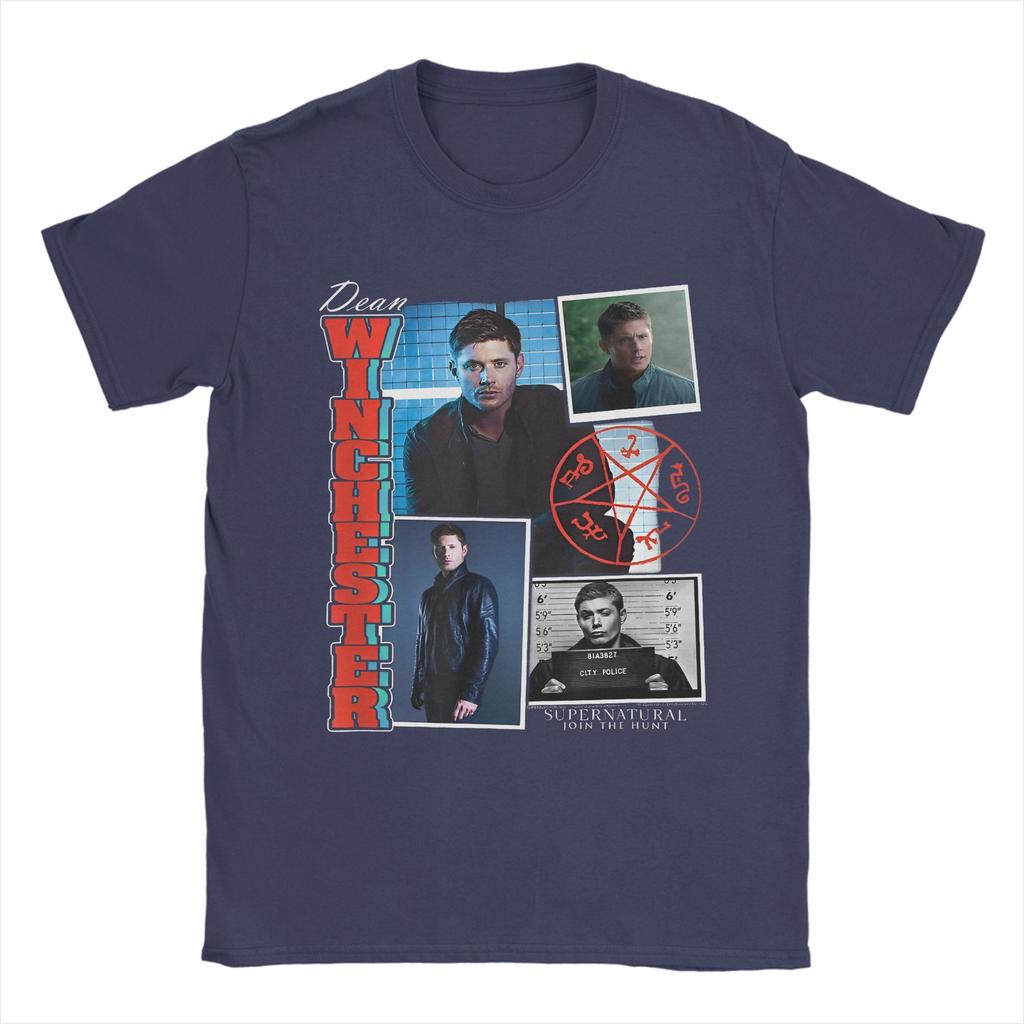 Supernatural Dean Winchester Collage T Shirts 100% Cotton Clothes Vintage Short Sleeve Crew Neck Tee Shirt New Arrival T-Shirt