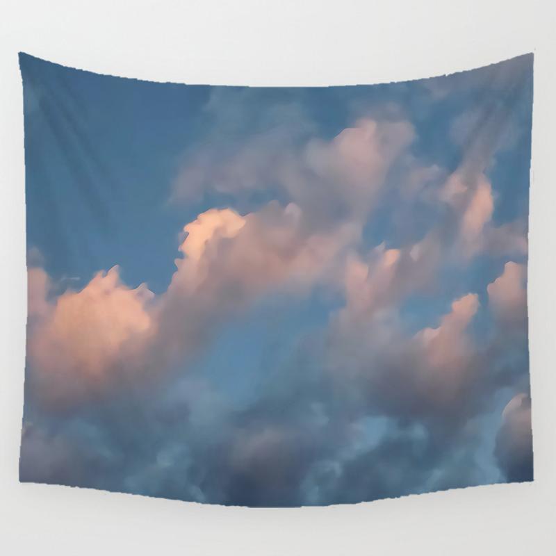 Melodious Clouds Art Tapestry Wall Hanging Artist Living Bedspread Beach Towel Hippie Bedroom Dorm Room Decoration