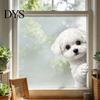 Easy to Apply Glass Stickers Cute Peeking Animal Static Window Clings, Cartoon Cat Dog Wall Stickers, Waterproof Holiday Party Decorations Removable