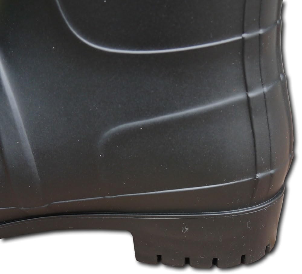 Naigai Rubber Waterproof Rain Large RM-0920-E Women's Mid-Length Boots, Black,