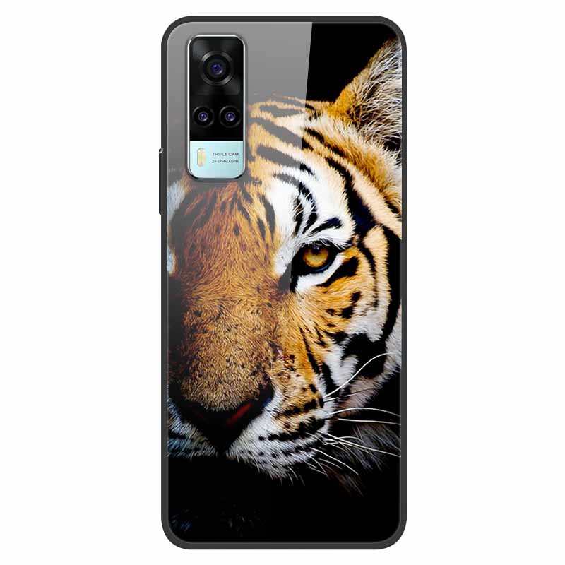 Luxury Cover Case for vivo Y53S 4G Tempered Glass Cover for Vivo Y31 VivoY31 2021 Y51 2020 Phone Case for Vivo V2036 Y53S Coque