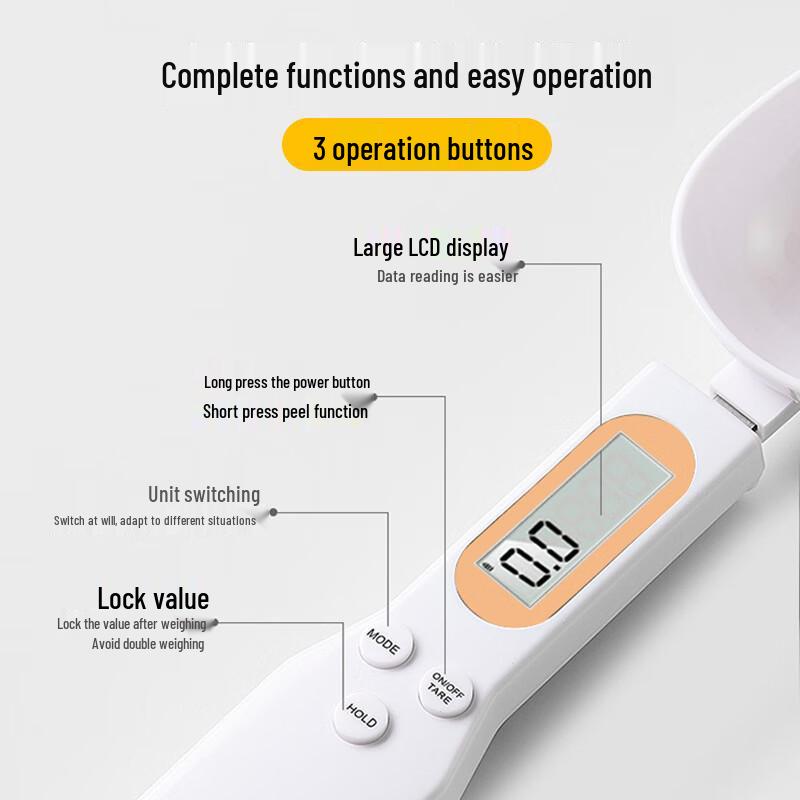 Rechargeable Digital Kitchen Spoon Scale