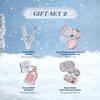 Flower Knows Snow Ballet Weihnachten Make-up Geschenkset Lidschatten, Rouge, Lipgloss Fixierpuder mit Kosmetiktasche Schönheitskollektion