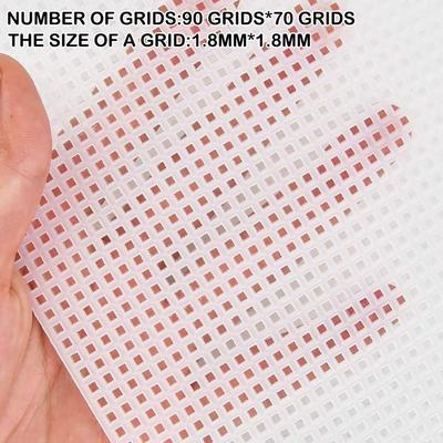 Purse Making Supplies 7CT Bag Mesh Grid Plastic White Black Bag Sheets 33.5x26CM Net Cover Acrylic Yarn Crafting Knit