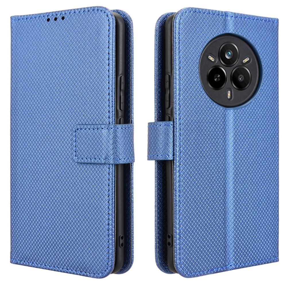 For Realme 14 Pro 5G Case PU Leather Diamond Texture Wallet Phone Cover