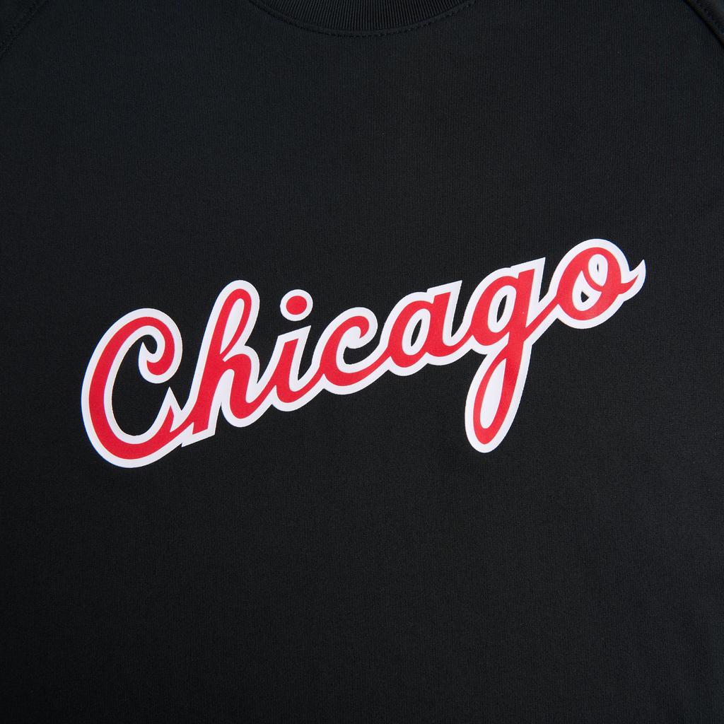 Nike NBA 75th Anniversary Chicago T-Shirt Commemorating Star Players Quick-Dry Logo Pattern Fashion Round Neck Short Sleeve Kids Tops 3Z2B7HC2R-BUL