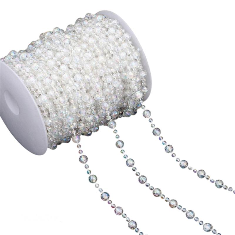 Bead Chain Clear Plastic Craft Bead String Handmade Jewelry Accessories For Art Craft Necklace Bracelet Jewelry Making