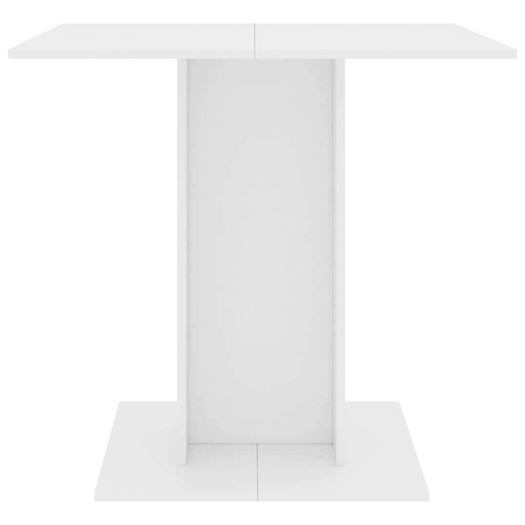 Dining Table White 80 X 80 X 75 Cm Particleboard