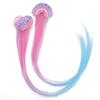 2022 Rainbow Bowknot Hair Accessories Pigtail Wig Sequin Unicorn Glitter Hair Clips for Girls