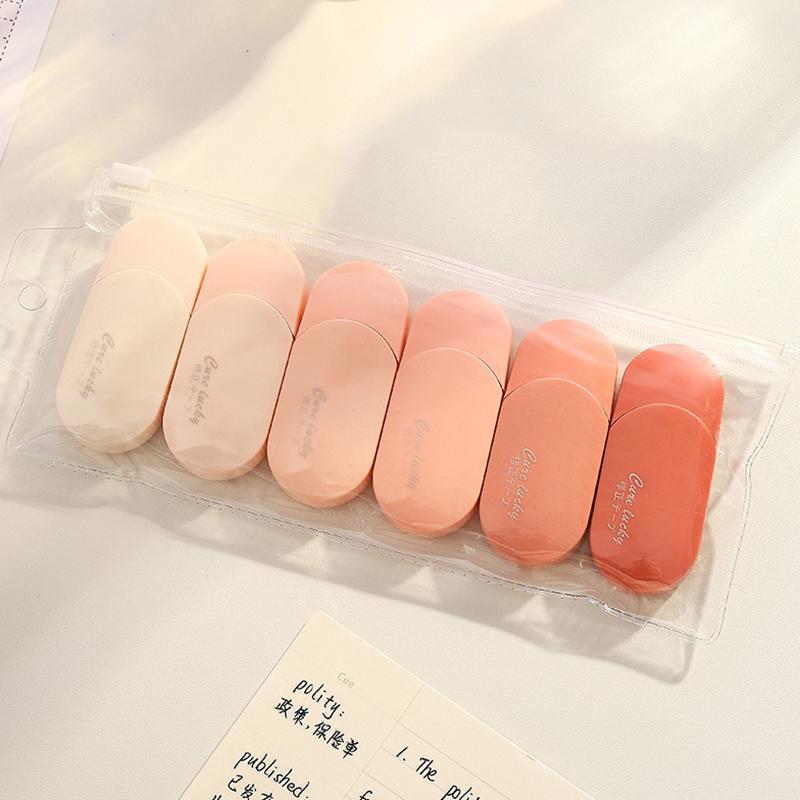 Kawaii Correction Tape Kit INS Creative Correction Tape Student Gradient 6 Pack Correcting Tape Tape Stationery Supplies High Quality