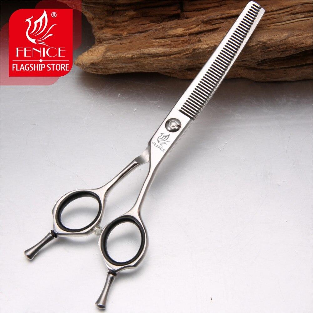 Fenice 6.5 inch Curved Thinning Shear for Dogs Pet Grooming Curved Chunkers Thinning/Blending Shear JP440C