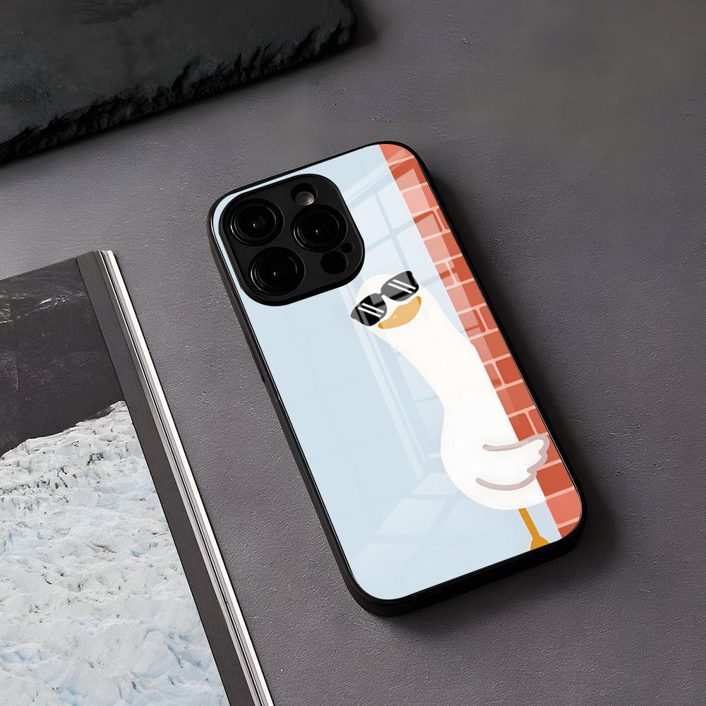 Funny D-DucK Goose Meme Phone Case For IPhone 17 Air 16 E Pro Max 15 14 13 Mini 12 Pro 11 Max Plus Black Glass Cover