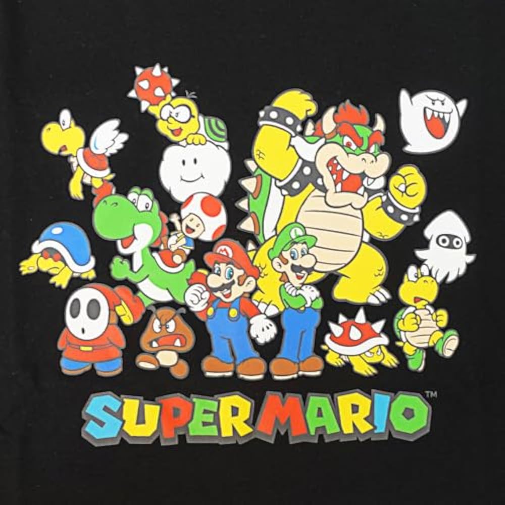 [Fine Plus] T-shirt Super Mario All Stars Short Sleeve Merchandise Mario Luigi Yoshi Characters