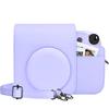 Kinokoo Instax Mini 12 Hülle, Fujifilm Instax Mini 12 Kameratasche mit Magnetverschluss und Schultergurt (lila)