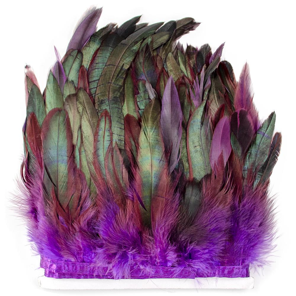 1Meters Fluffy Rooster Feathers Trims Fringe 10-18CM Chicken Feather Trim for Crafts Ribbon Plumas Wedding Clothing Decoration