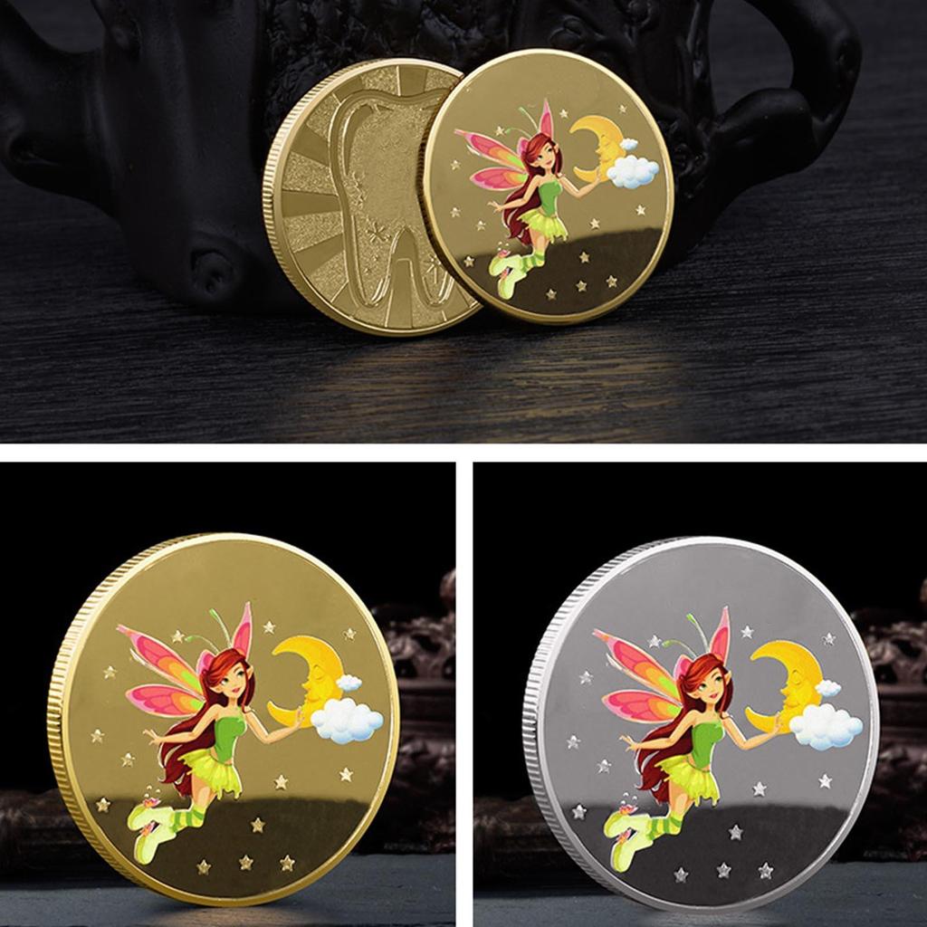 Tooth Fairy Coin Creative and Fun Lost Teeth Reward Commemorative Coin Can Encourage Children To Brush Their Teeth