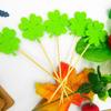 Saint Patrick's Day Clover Shape Green Cake Card Insertion Cake Decoration DIY