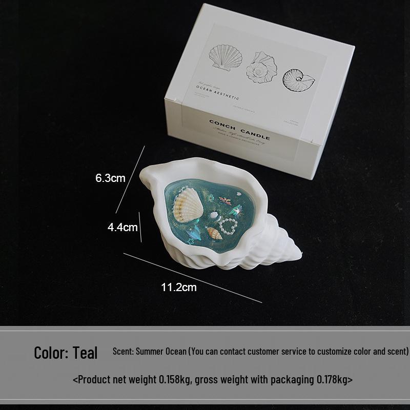 Shell-Shaped Aromatherapy Jelly Wax Candle – Handmade Fragrance Ornament & Gift