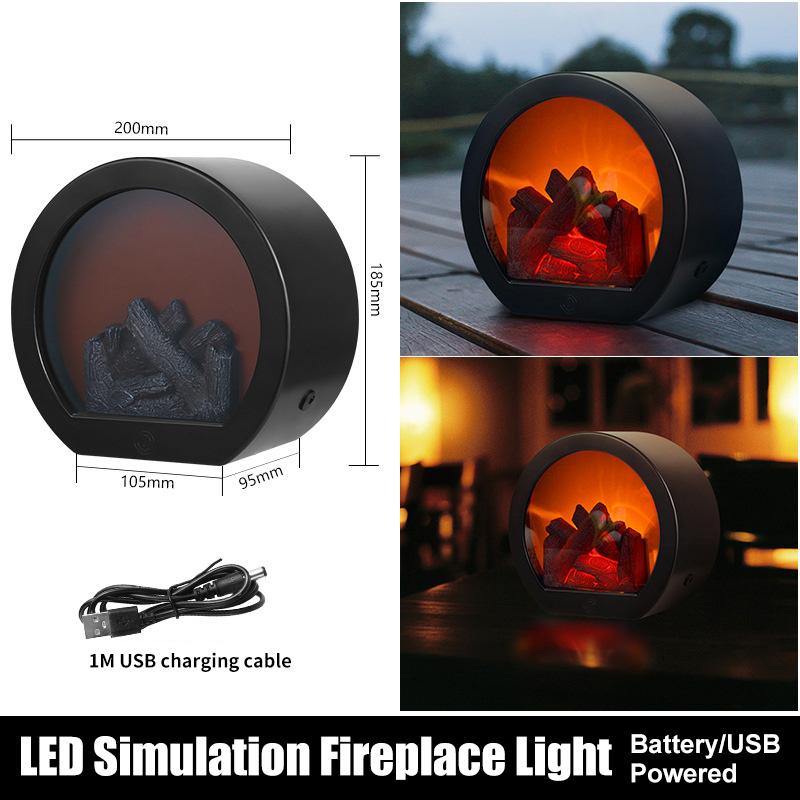 Lămpi cu lanternă cu flacără cu LED Șemineu decorativ Efect de flacără simulat Lumină fără flacără Cameră de masă decor festival cadou