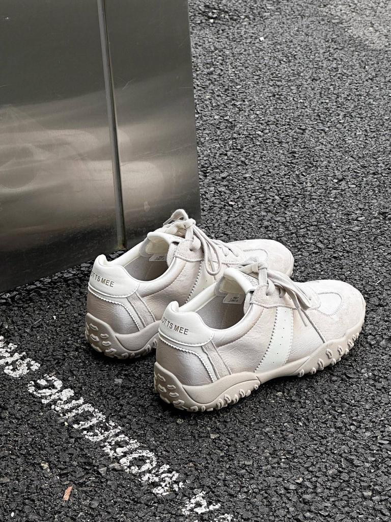 Leather Version~ New Small Inner Height Increase Forrest Gump Training Shoes Women's Versatile Lace-up Casual Sports Shoes Platform Shoes