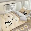 (Student Season) Three piece set of washed cotton embroidery plain color for students